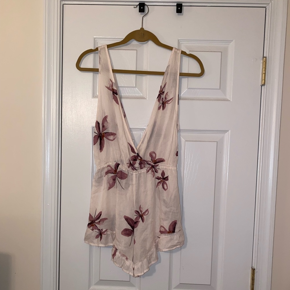 Free People floral romper NWOT